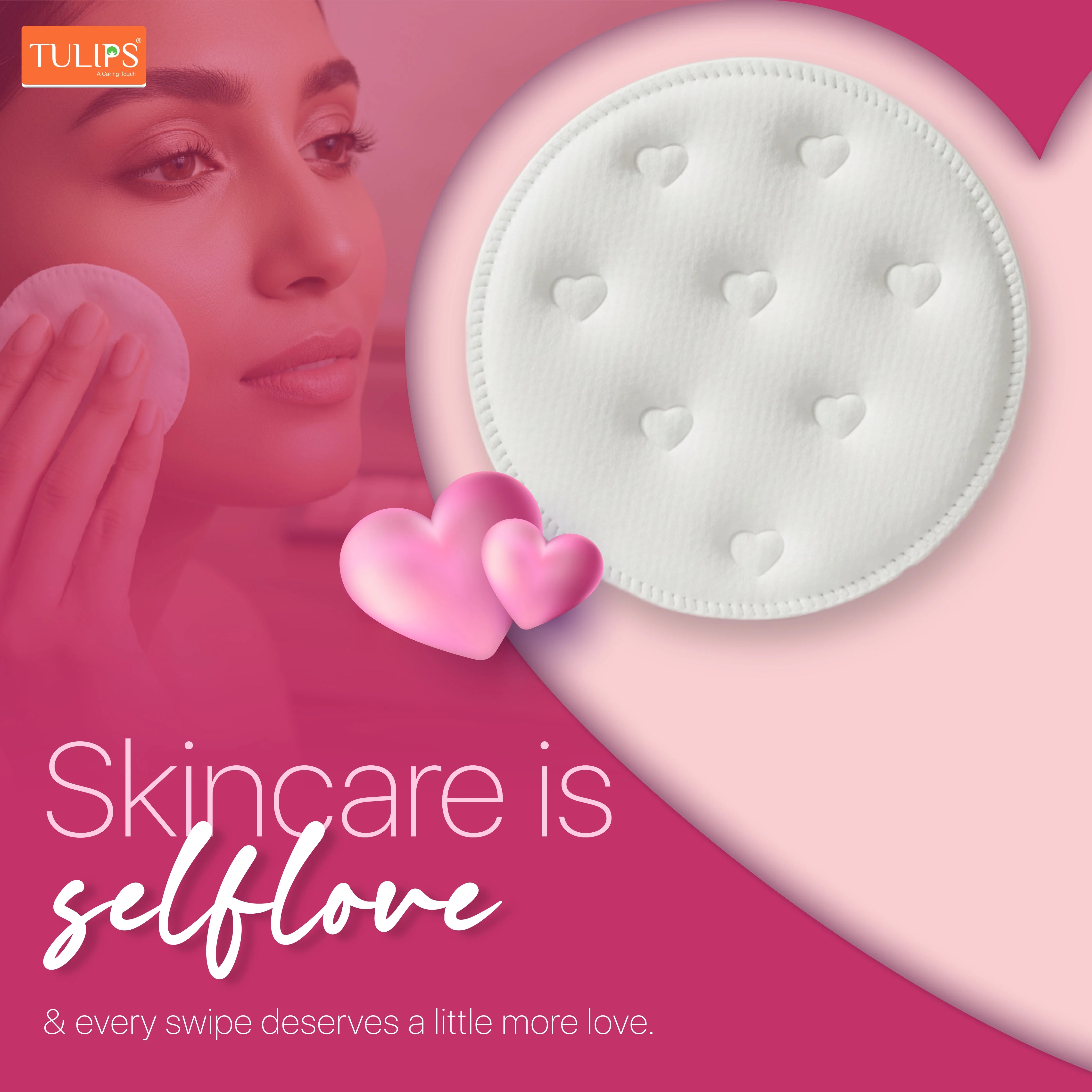 Heart Embossed Cotton Pads (50s in a Ziplock Bag) - Image 7