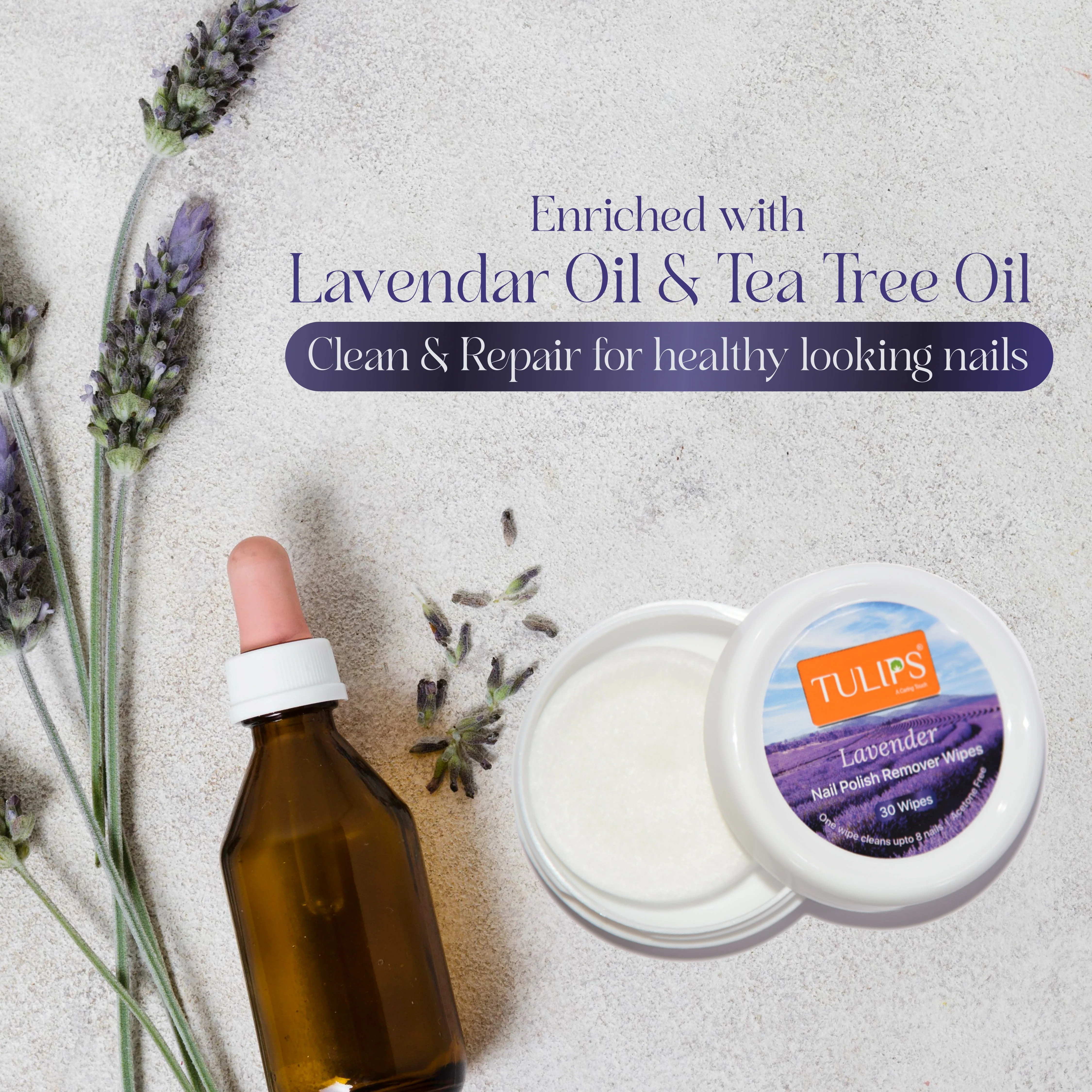 Nail Polish Remover 30 Wipes - Lavender - Image 3