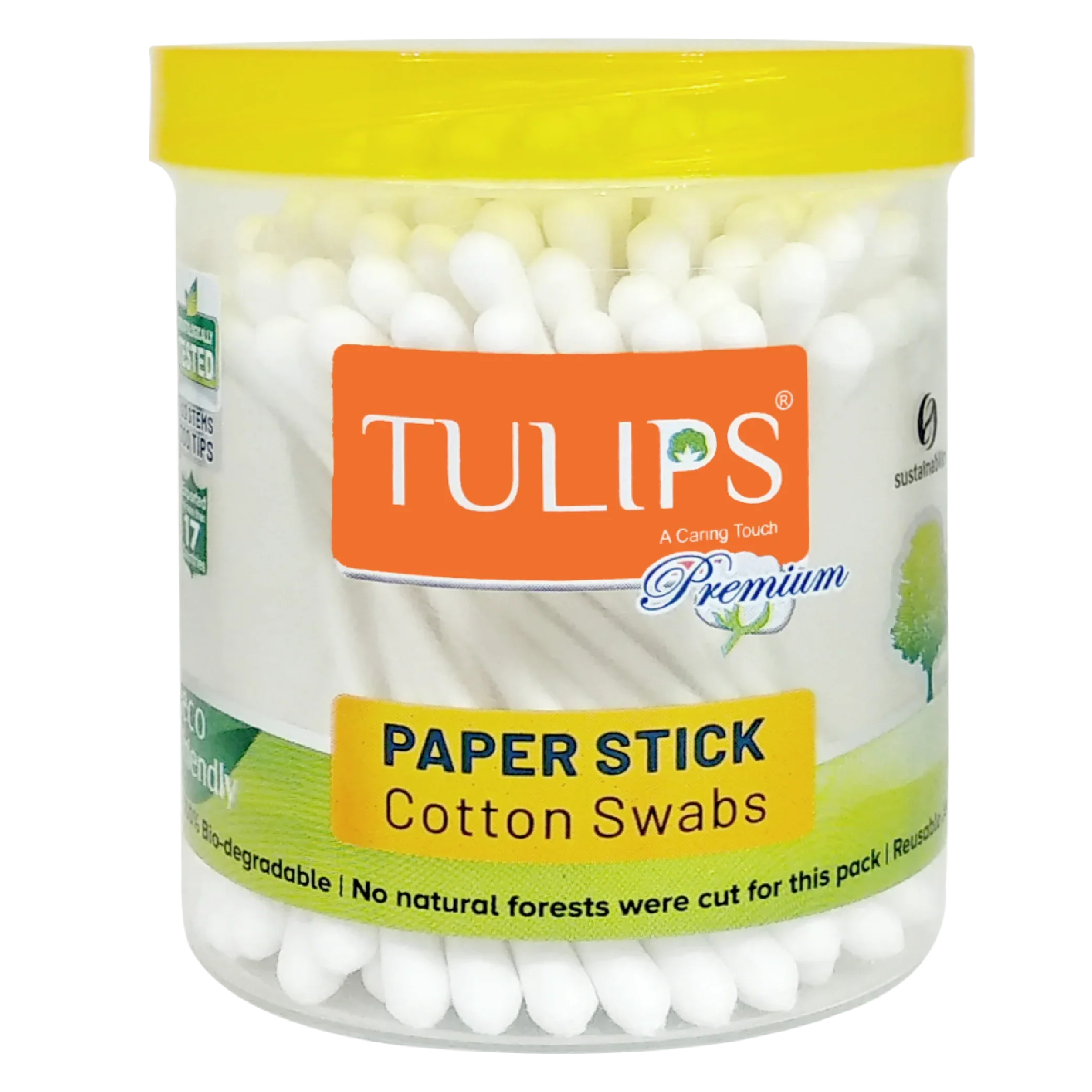 Premium Eco Friendly Cotton Buds/ Swabs (100 Sticks in a Jar) - Image 6