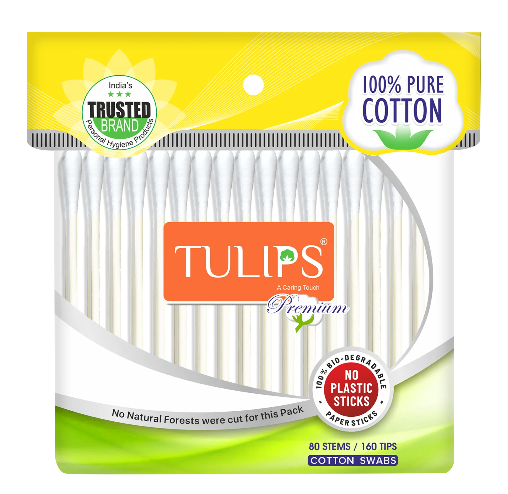 Premium Eco Friendly Cotton Ear Buds/ Swabs (80 Sticks in a Ziplock Bag) - Image 3