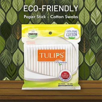 Premium Eco Friendly Cotton Ear Buds/ Swabs (80 Sticks in a Ziplock Bag) - Image 4