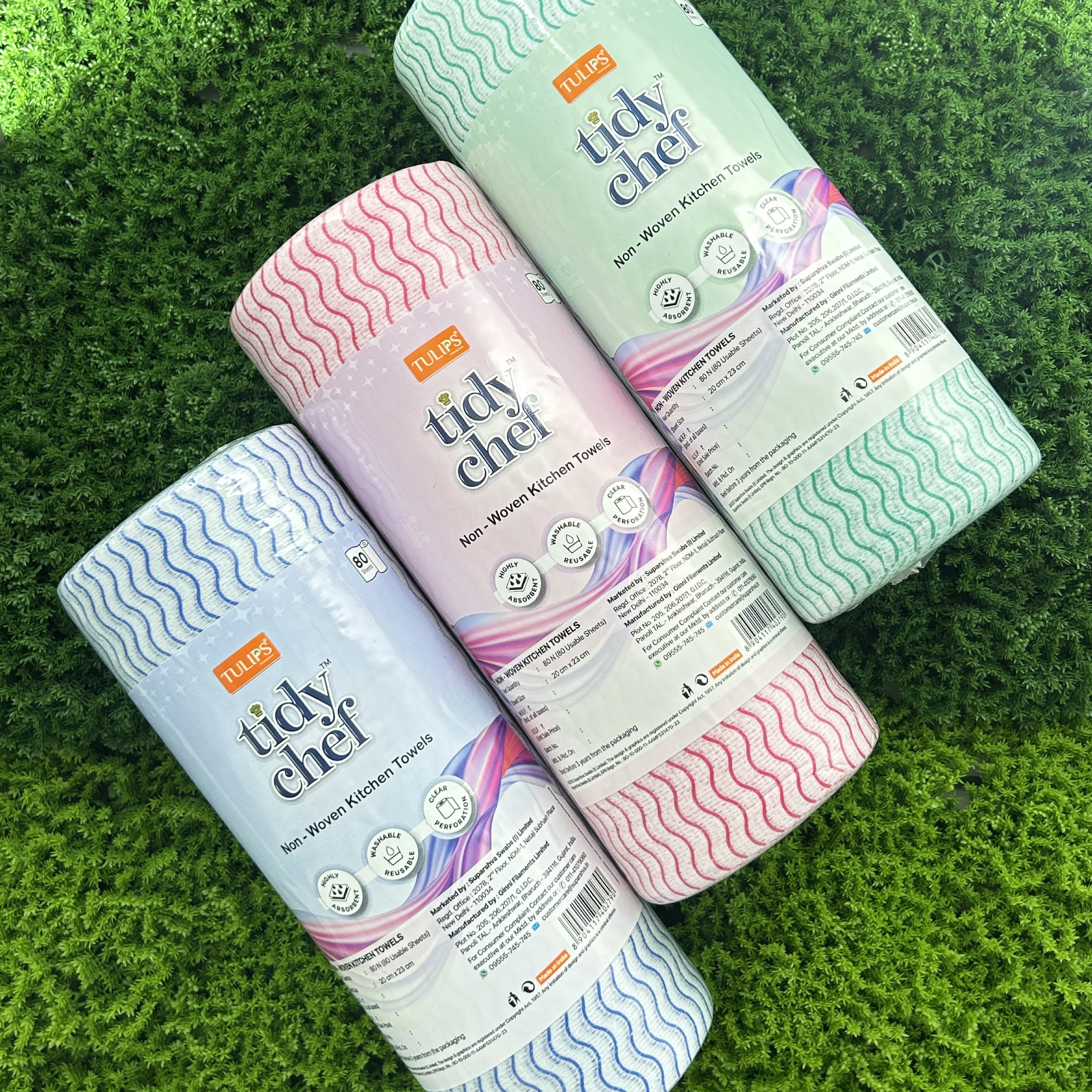 Tidy Chef Non- Woven Kitchen Towels/Roll (80 Pulls, 2 ply) - Image 3