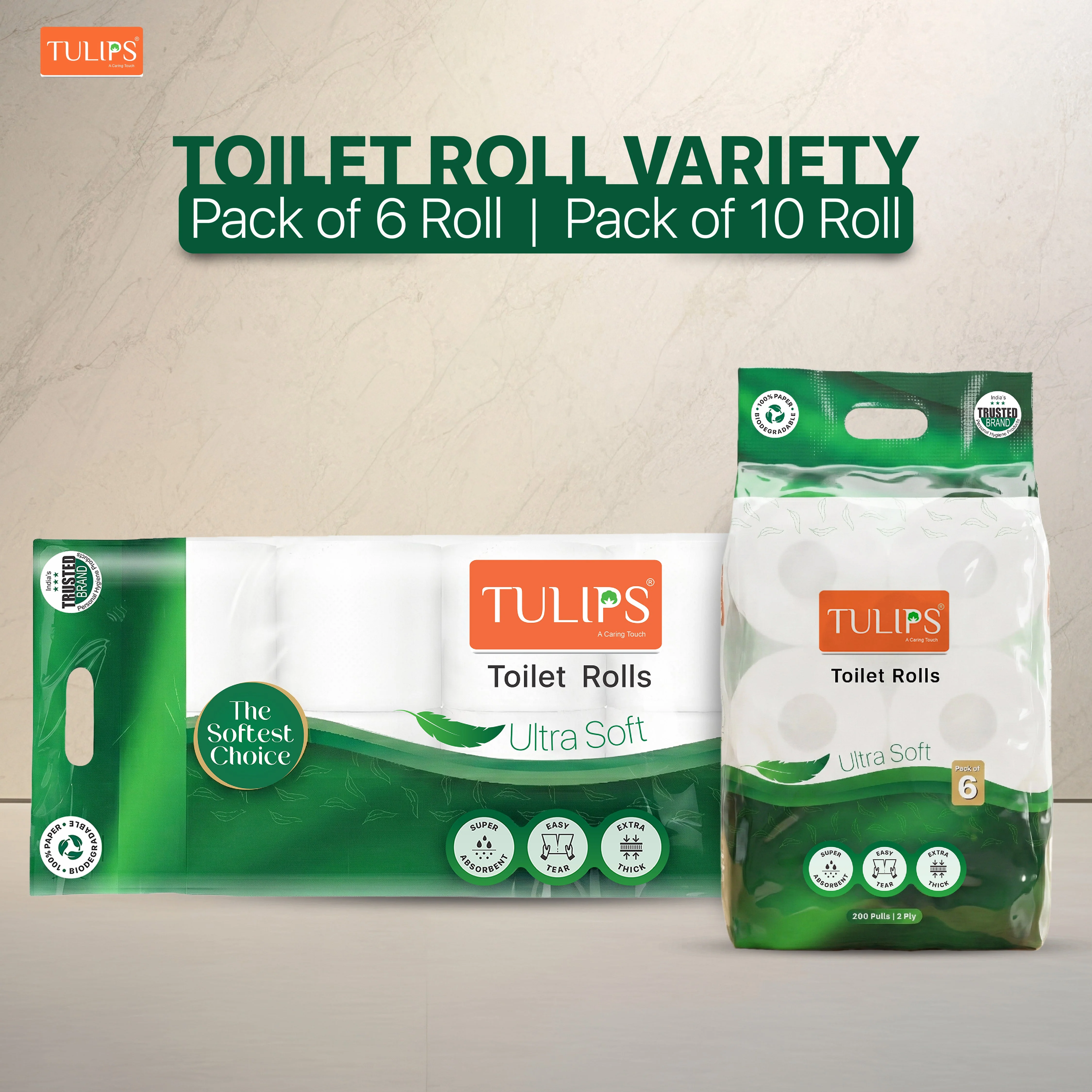Toilet Rolls (200 Pulls I 2 ply | 6 Rolls ) - Image 5