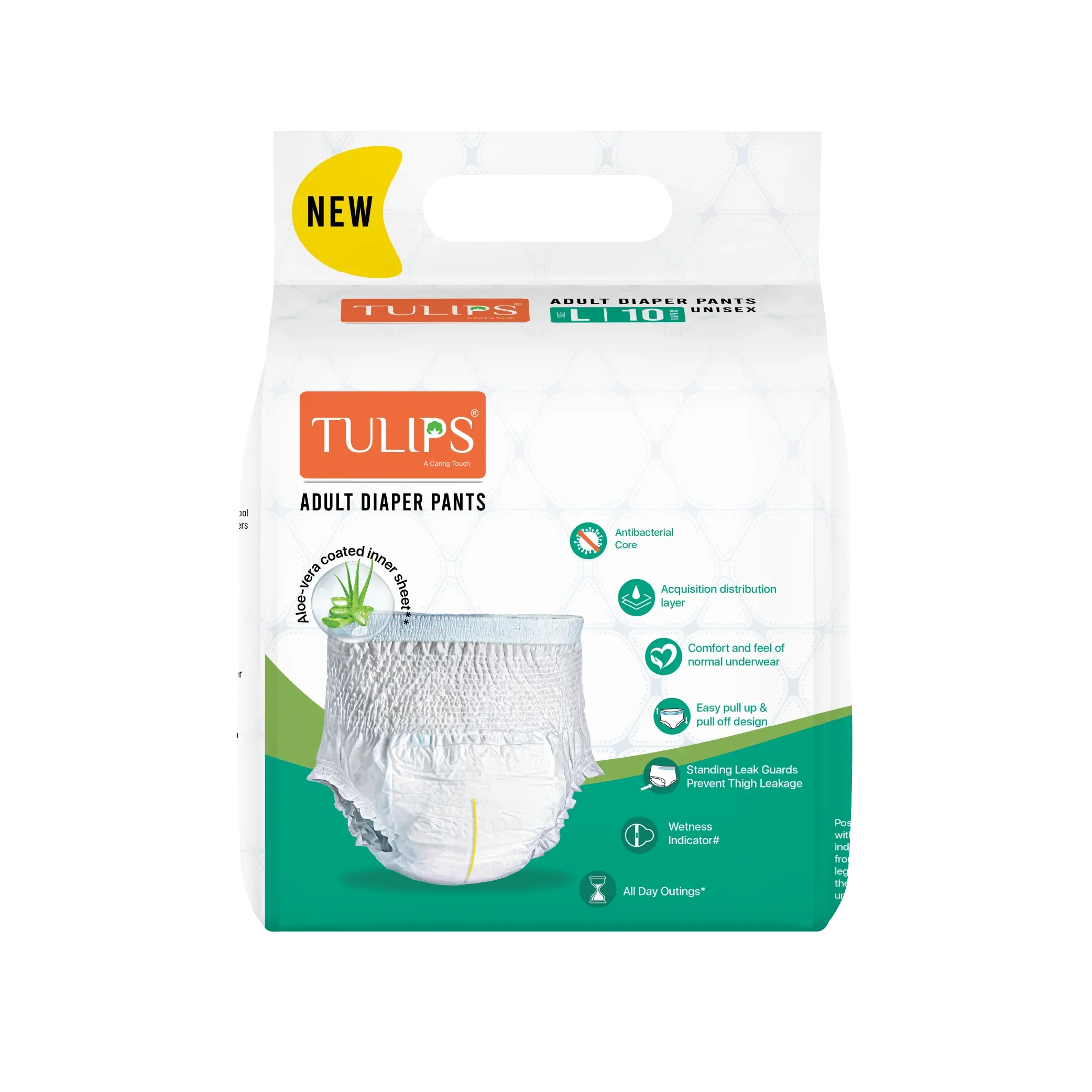 TULIPS Adult Diaper Pants - Size L | Leak Protection from Urinary Incontinence - Image 8