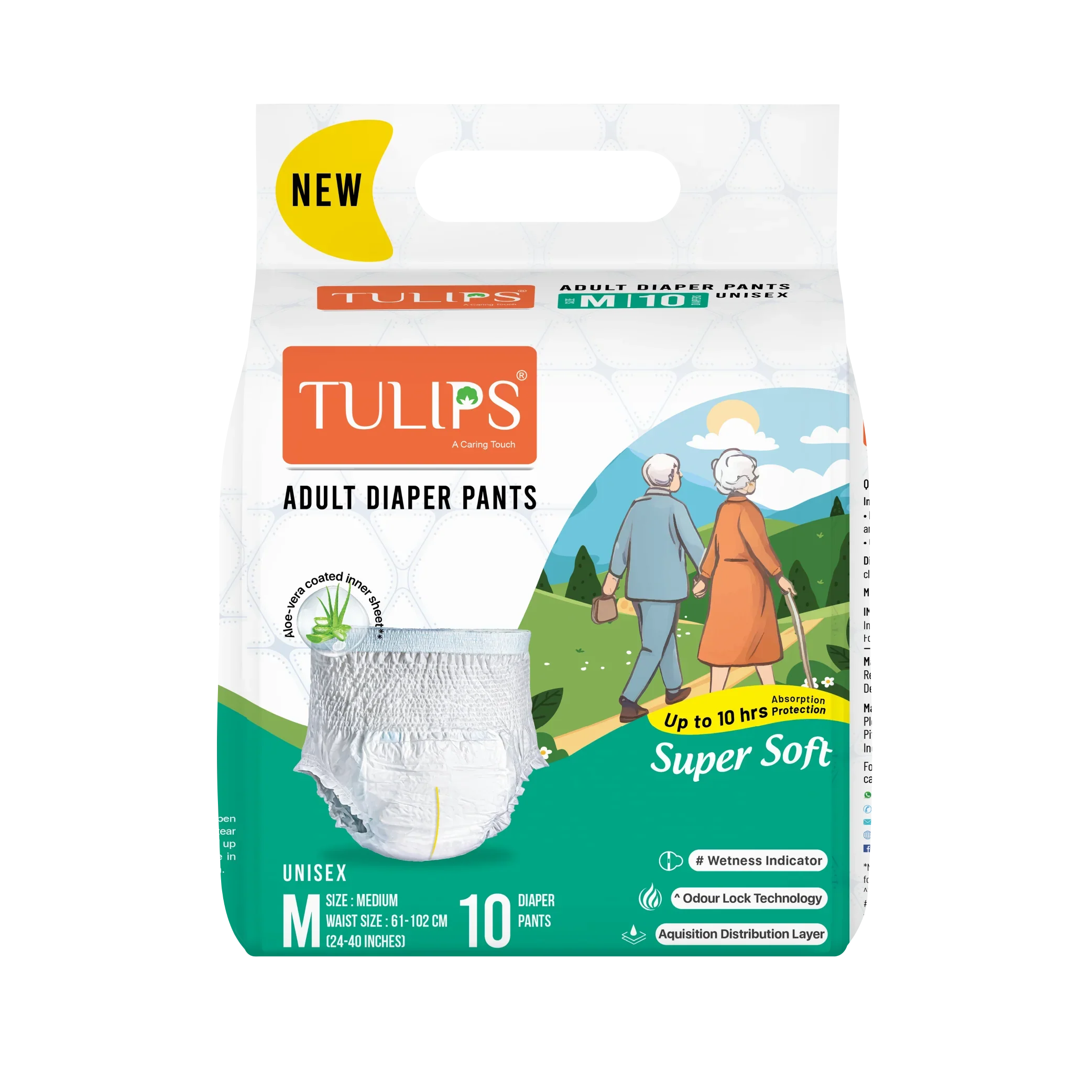TULIPS Adult Diaper Pants - Protection from Urinary Incontinence (Medium) - Image 8