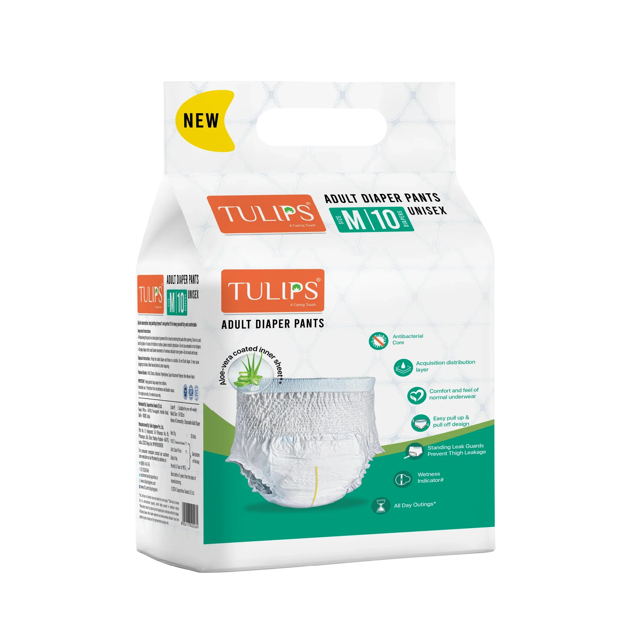 TULIPS Adult Diaper Pants - Protection from Urinary Incontinence (Medium) - Image 9
