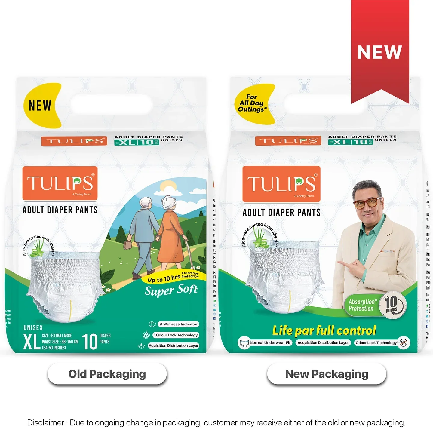 Tulips Adult 10 Diaper Pants - Size XL - Maximum Comfort & Leak Protection - Image 3