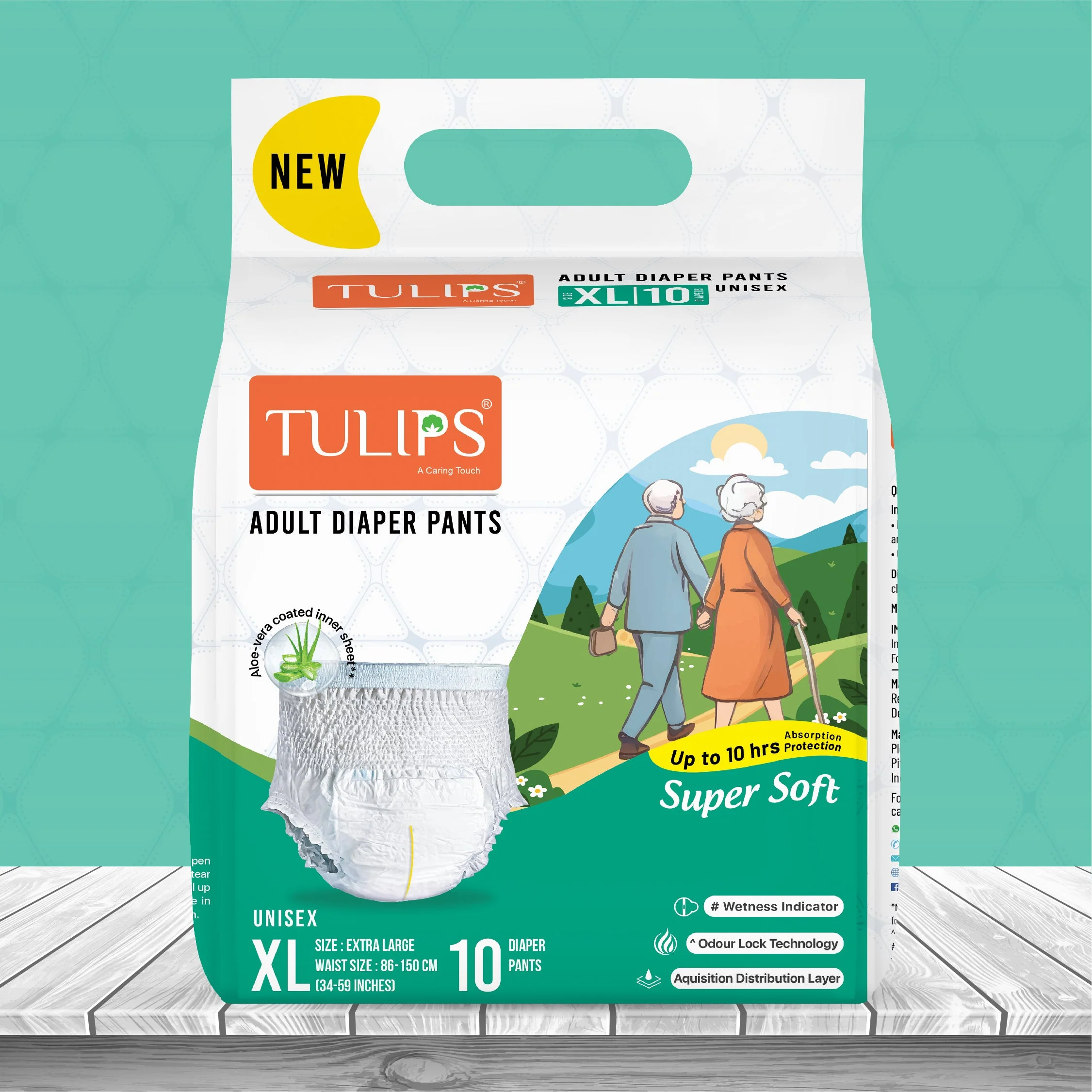Tulips Adult 10 Diaper Pants - Size XL - Maximum Comfort & Leak Protection - Image 7