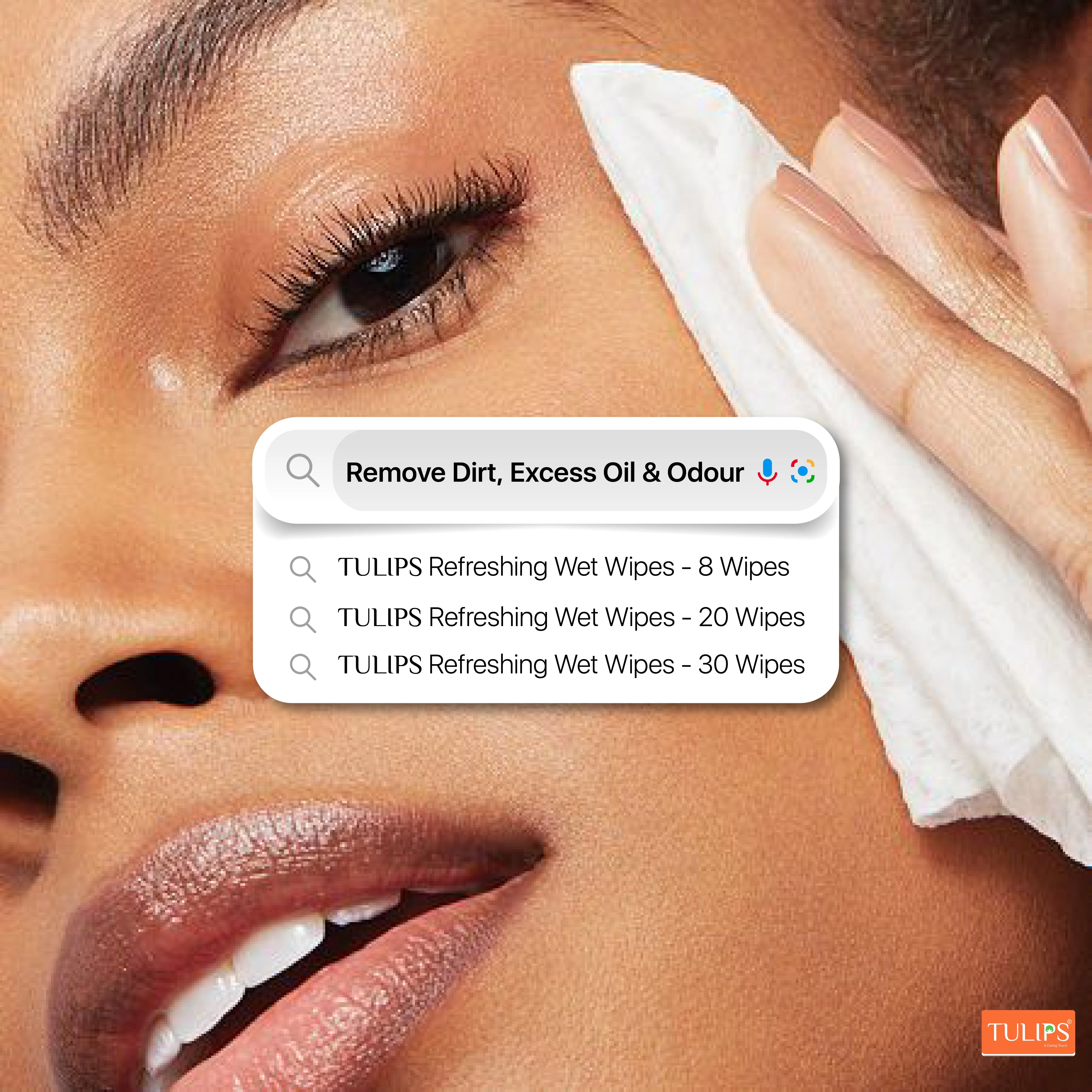 Tulips Refreshing Wet Wipes Caramel Creme (20 N) - Image 3