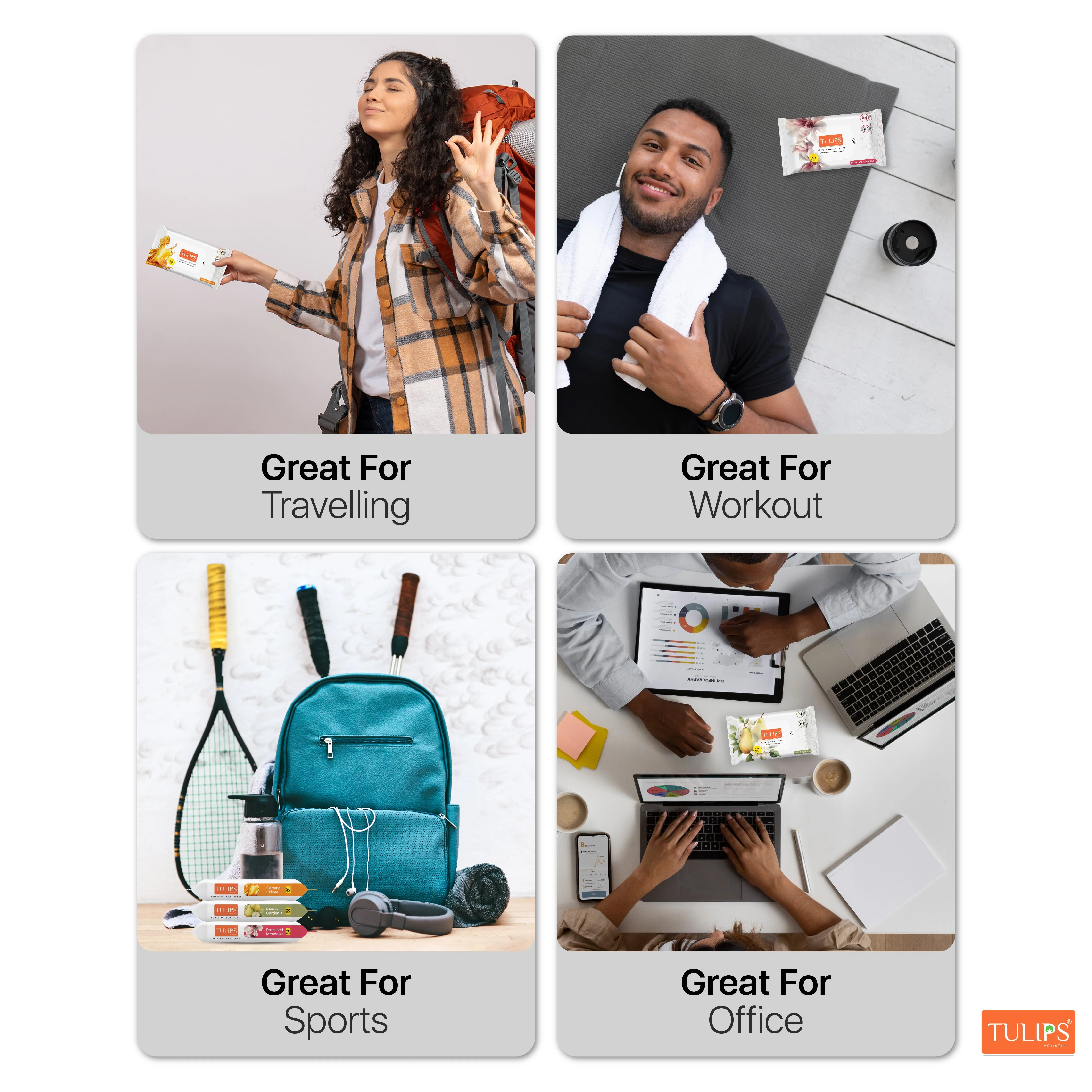 Tulips Refreshing Wet Wipes Caramel Creme (20 N) - Image 6