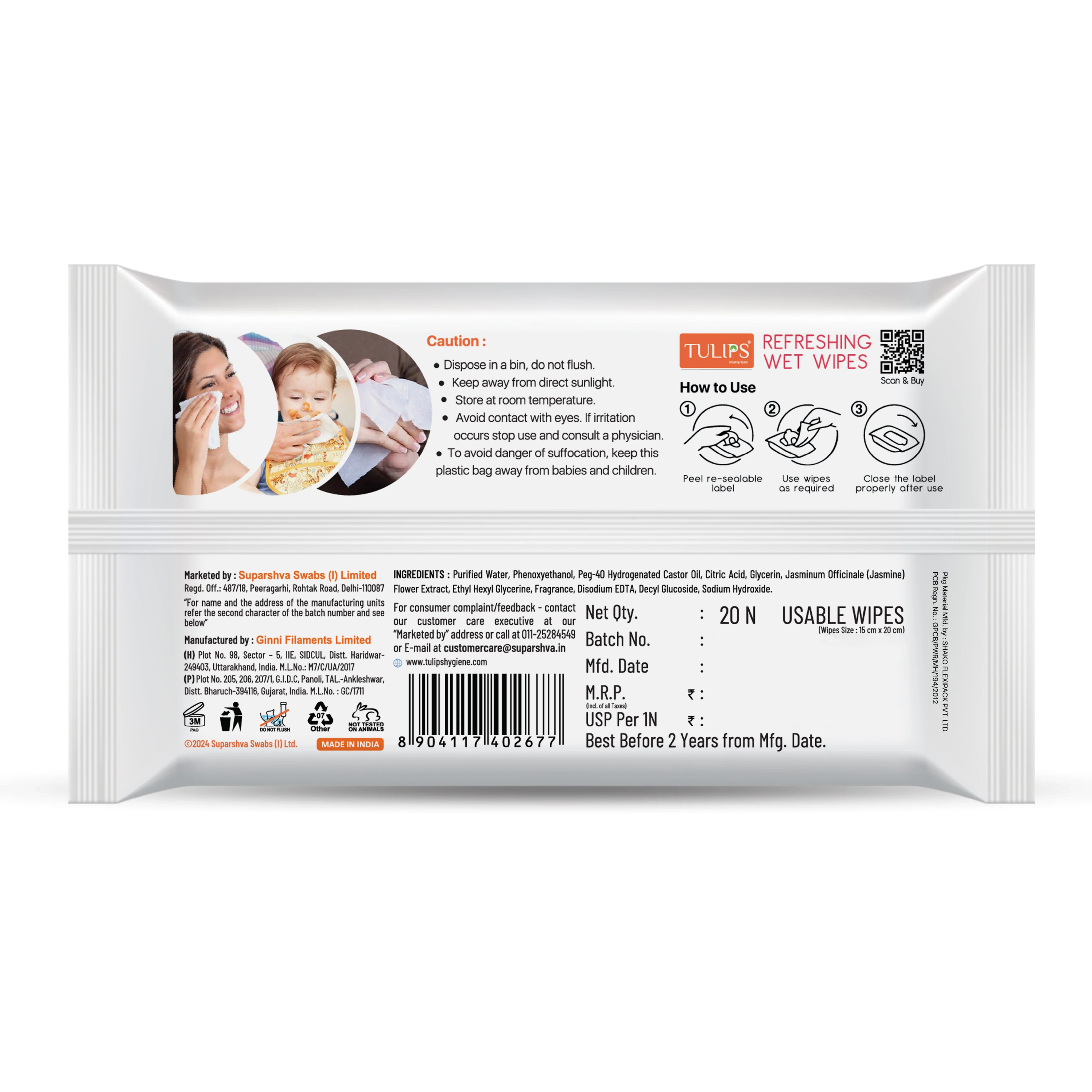 Tulips Refreshing Wet Wipes Promised Meadows (20 N) - Image 7